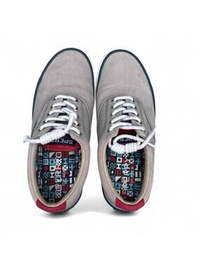 Sperry Top-Sider Grey Canvas Sneakers,   women’s 9 men’s 7